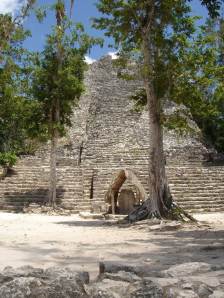 Quintana Roo, Coba, Archeological Zone, Temple the Church at the Macanxoc group 