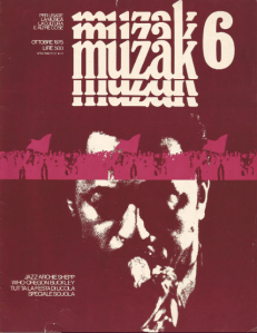 La copertina del numero 6 del mensile Muzak.  