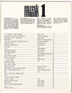 Muzak n.1 Sommario