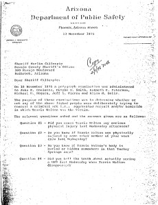 Il rapporto dei test al poligrafo condotti sui testimoni del caso Walton. 